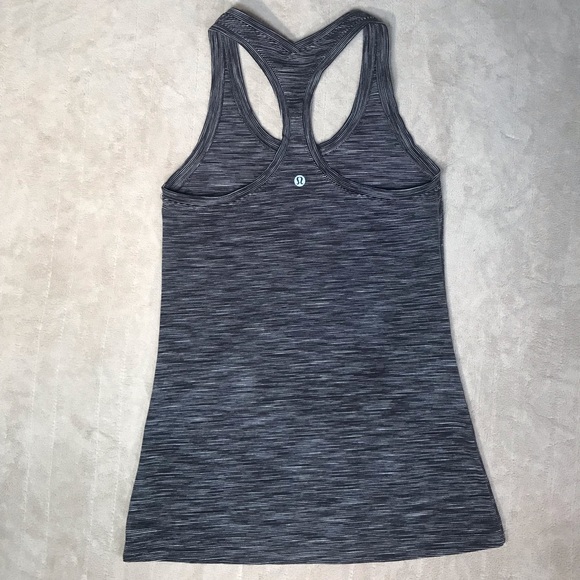 Lululemon Cool Racerback II Nulu Wee Are From Space Dark Carbon Ice Grey size 4 - Picture 1 of 9